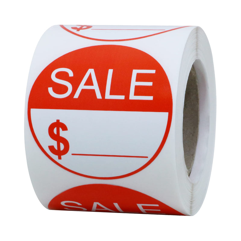 Hycodest Sale Stickers Round Labels Promotion Label Circle Label Sale Price, 300 Stickers, 2 inch, Circle with $ - NewNest Australia