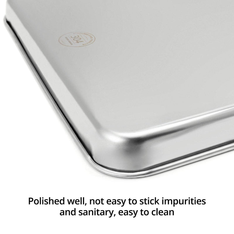 [Australia - AusPower] - QWORK Stainless Steel Surgical Tray, for Medical Instruments, Tattoo, Surgical Supplies, 15 3/4"×11-13/16"×1", Flat Bottom Tray 15-3/4"×11-13/16"×1" 1 Pack 