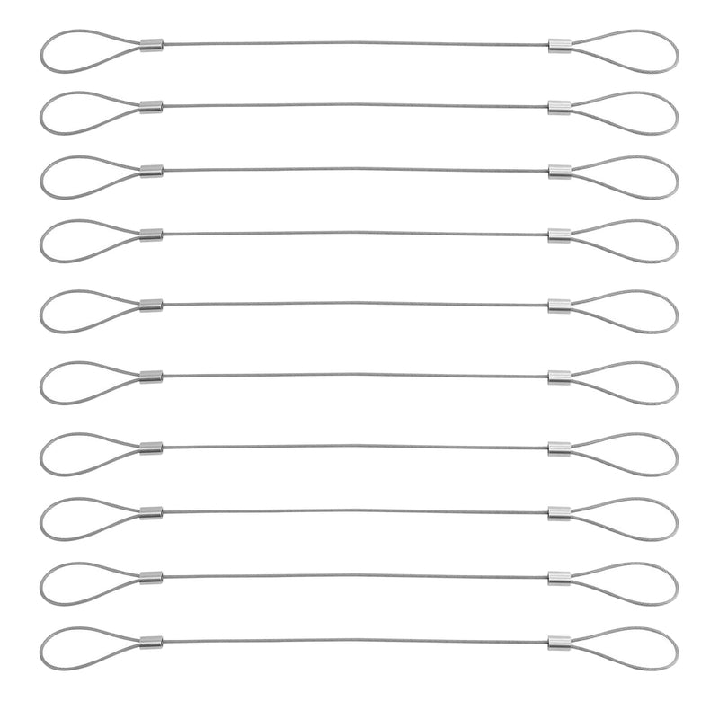 [Australia - AusPower] - 10 Pack Adjustable Cable Tether Universal Computer Adapter Lock Kit DIY Kit Stainless Steel wiht Nylon Coat Tether Computers Adapters/Dongles/HDMI Adapter/VGA Adapter/DP Adapter/Mac Adapter 10 