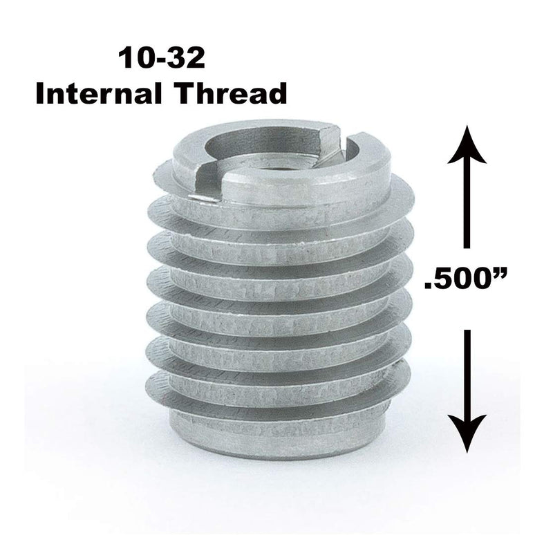 E-Z LOK-400-332 Knife Threaded Insert Installation Kit for Hard Wood - Stainless - 10-32