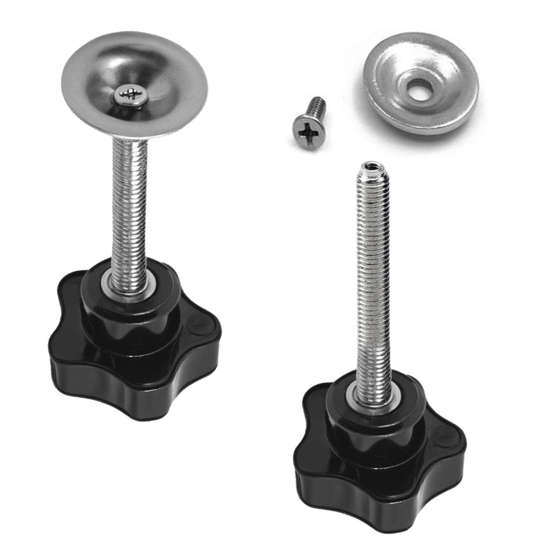 [Australia - AusPower] - Star Handle Hand Screw with Pressure Plate Used Thread Clamping Knob Quick Removal Replacement Parts with Nuts and Washers Stainless Steel Five Star Knobs Assortment Kit ?(M10*80mm) M10*80mm 