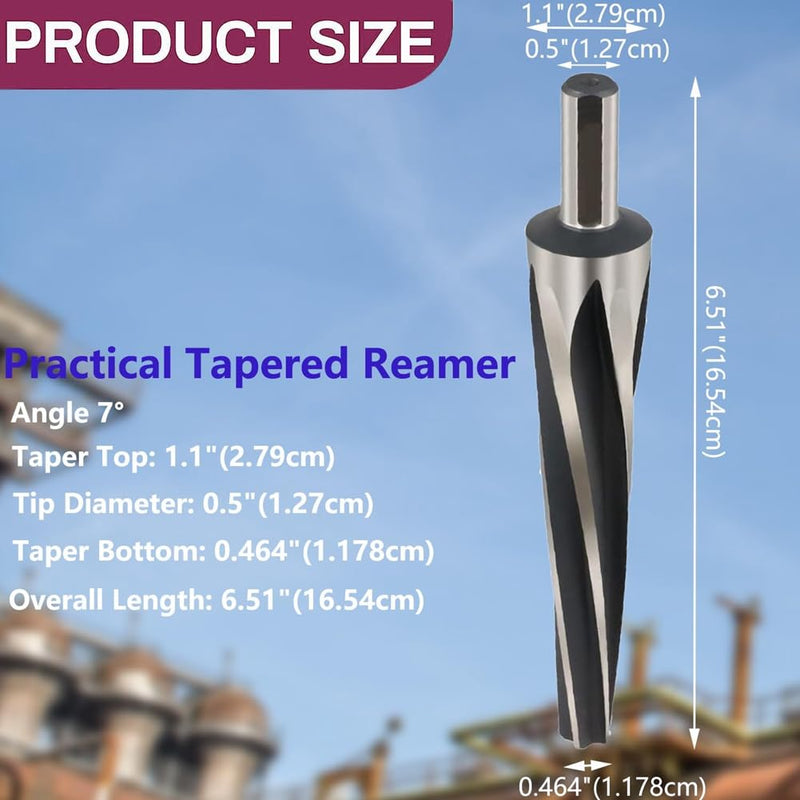 Tapered Ball End Reamer 7 Degree Ball End Tapered Reamer 1-1/2" Per Foot 1 Piece
