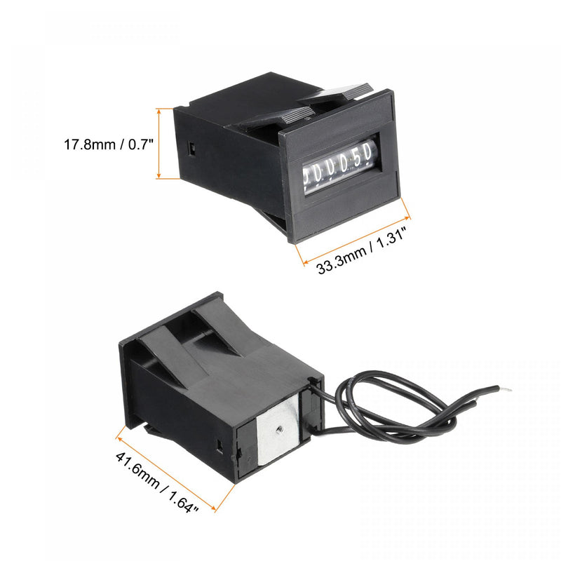 [Australia - AusPower] - uxcell Electromagnetic Counter, 6 Digits 0-999999 Counting Range Electronic Pulse Counter Digital Totalizer DC7-24V 