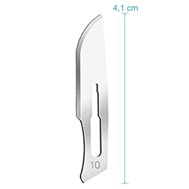 [Australia - AusPower] - May Pack of 50 Scalpel Blades Figure 10 Made of Carbon Steel, Sterile, for Scalpel Holder No. 3, Precision Replacement Blades for Crafts, Model Making & Hobby - Includes Blade Puller 