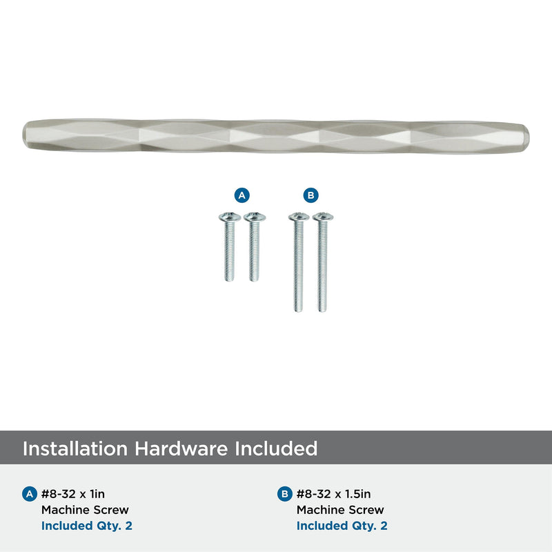 Amerock | Cabinet Pull | Satin Nickel | 6-5/16 inch (160 mm) Center-to-Center | St. Vincent | 1 Pack | Drawer Pull | Drawer Handle | Cabinet Hardware