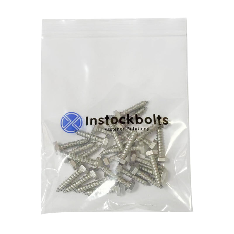 [Australia - AusPower] - 1/2 X 1-1/2" Hex Head Lag Screws Bolts, 304 Stainless Steel 18-8, Hexagon Head Wood Screws Hex Lag Screws, Pack of 5 1/2 X 1-1/2" 