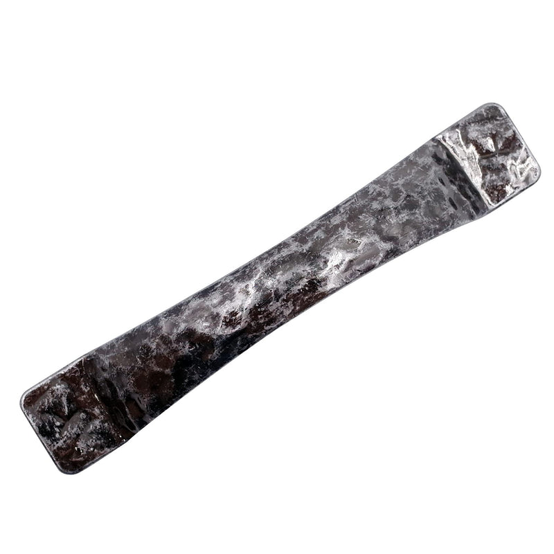 Jetland Arched Hammered Cabinet Pulls - 6-Pack, Aged Silver, 3" Hole Centers, Rustic Solid Cast Handle Pulls for Dresser Nightstand Furniture, HT0611OS76 3 Inch Hole Centers