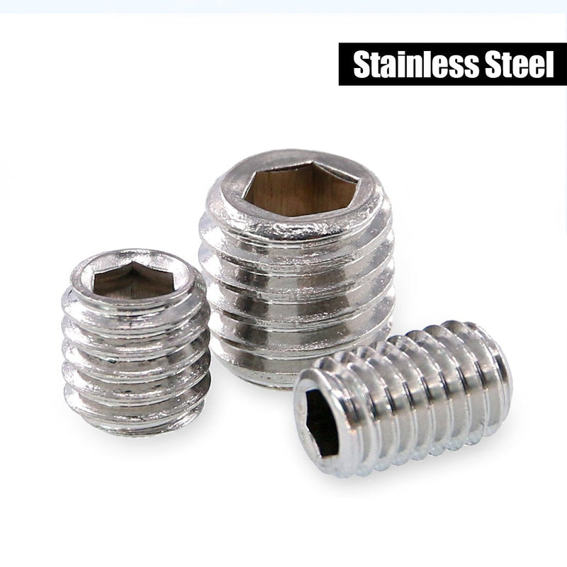 [Australia - AusPower] - Swpeet 350 Pcs Stainless Steel Allen Head Socket Hex Grub Screw Assortment Kit, Including 10 Sizes M3/4/5/6/8 Stainless Steel Internal Hex Drive Cup-Point Set Screws for Door Handles 