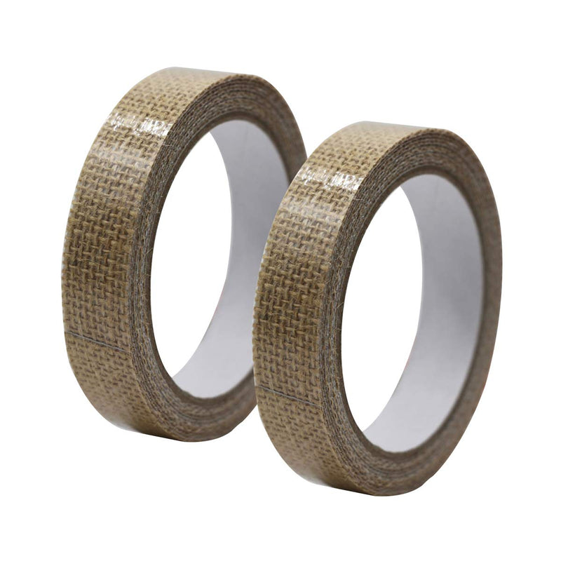 SUPVOX Flax Tape 0.59 Inch Wide Masking Decorative Adhesive Tape for DIY Scrapbooking Crafts Gift Wrapping Planner Decoration