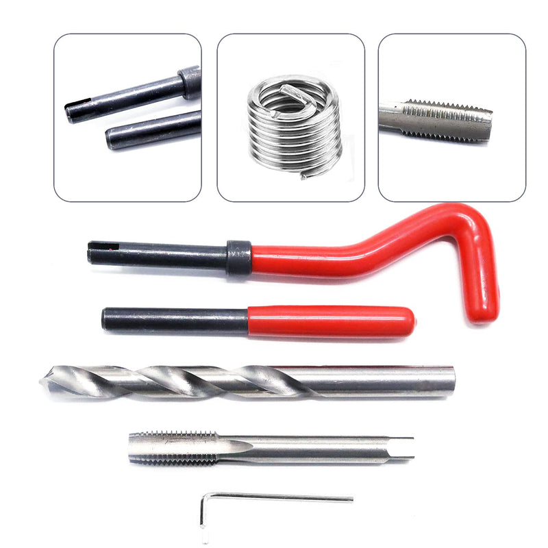 [Australia - AusPower] - XT AUTO 30pcs Stainless Steel M12 x 1.75mm Thread Repair Insert Kit Compatible Hand Tool Set for Auto Repairing 