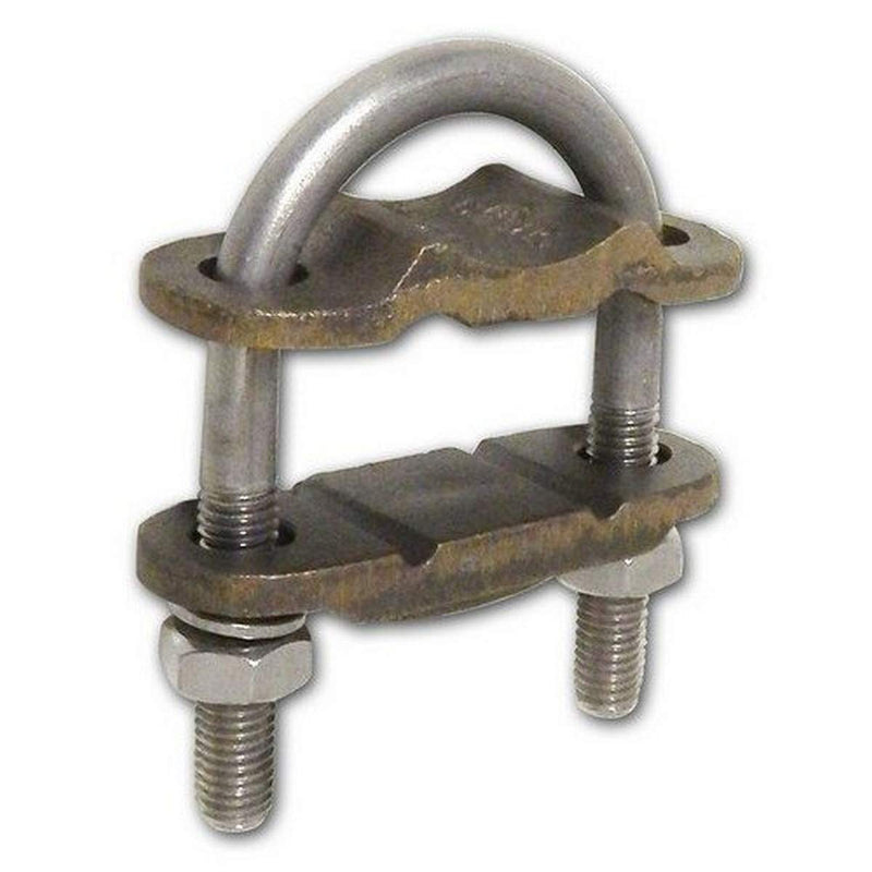 Morris 91752 Copper U Bolt Ground Clamp with 2 Conductors, Number 4-250 MCM Wire Range and 1" Pipe Size 1" Pipe #4 - 250 MCM 1-Pack