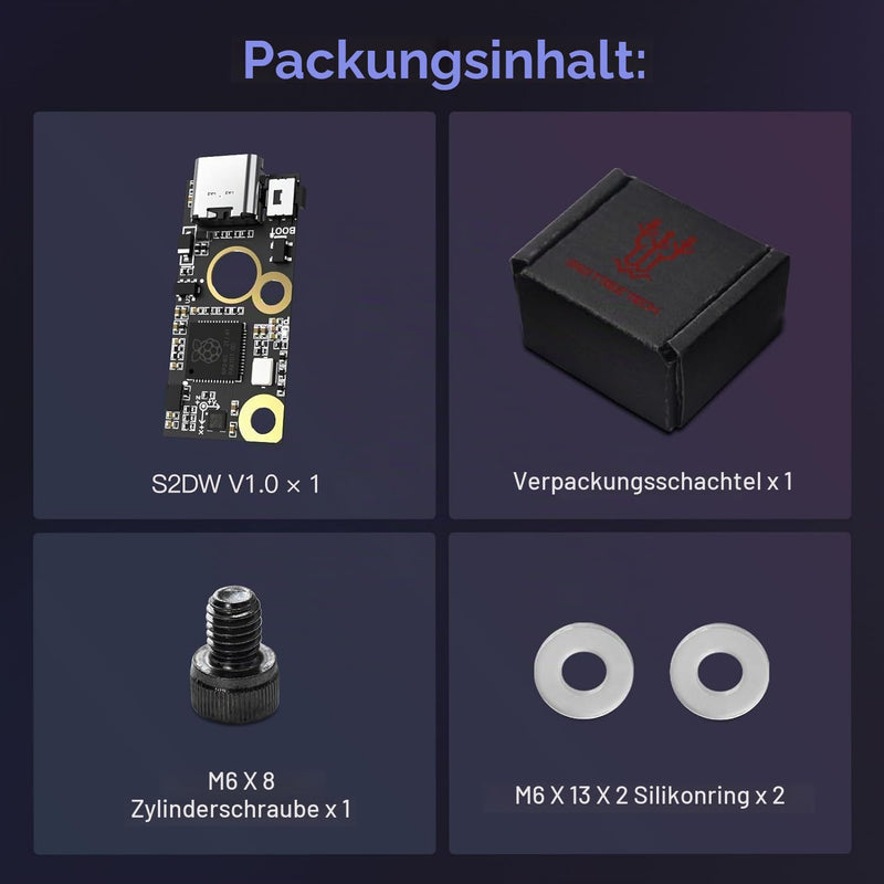 Bigtreetech S2DW V1.0 Compatible Clipper/Bigtreetech Pi/Raspberry Pi | Acceleration Sensor Module, High Resolution Tilt-Sensing Accelerometer