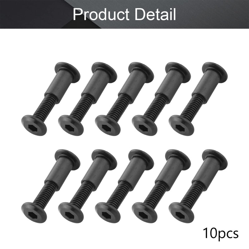 [Australia - AusPower] - MroMax M6 Binding Screws, M6 x 20mm Carbon Steel Binding Screws and Rivet Socket Cap Connecting for Binding Baby Bed Furniture, DIY Leather, Scrapbook and Photo Albums 10Pcs 