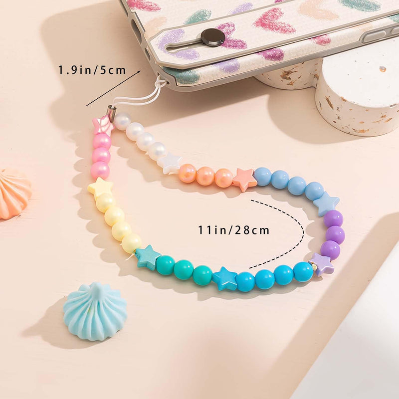 [Australia - AusPower] - Beaded Phone Charms Lanyard Strap Girly Style Fixed Beads Pearls Lanyards PH-fb-33 