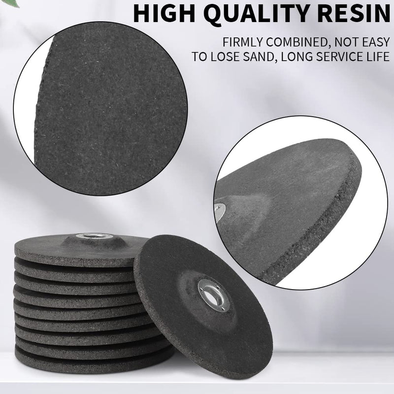 [Australia - AusPower] - 3inch Grinding Wheel, Depressed Center Aggressive Grinding Rust Removal for Metal, Abrasive Wheels Discs for 3/8in Arbor Mini Angle Grinder Cordless Die Grinder, Durable & Sharp (10 Pack) 3" dia. x 3/8" arbor Grinding Wheel 