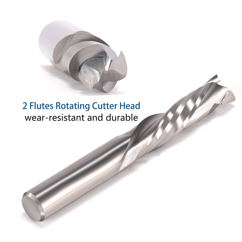 [Australia - AusPower] - EU_HOZLY 3.175x22mm UP &DOWN Cut Two Flutes Spiral Carbide Mill Tool Cutters for CNC Router Compression Wood Bits Pack of 5 1/8 inch x 22mm 