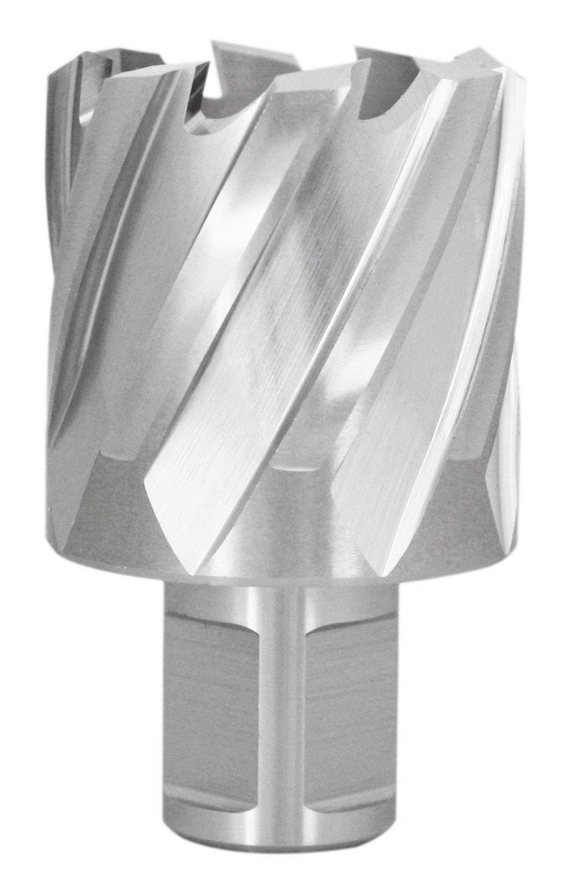 Accusize Industrial Tools Hss Annular Cutter, 1-1/2'' Diameter by 1'' Depth with 3/4'' Weldon Shank, Ansi Standard, 2080-2029 | CBN-Ground HSS Cutter for Steel, Machine-Finish Holes, 1/4 in Pilot Pin Hole, ANSI, 2080-2029