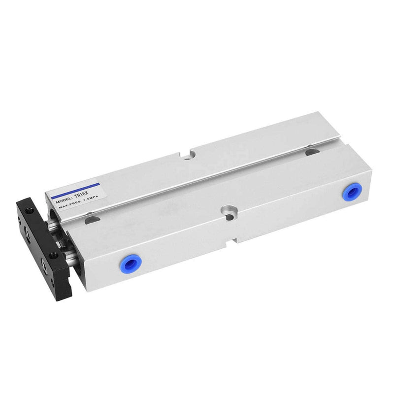 [Australia - AusPower] - Air Cylinder, Aluminum Compact Stroke Air Cylinder Double Action Double Rod Cylinder 10‑200mm Guided Pneumatic Slide Bearing Cushioned(TN16X20‑S) 
