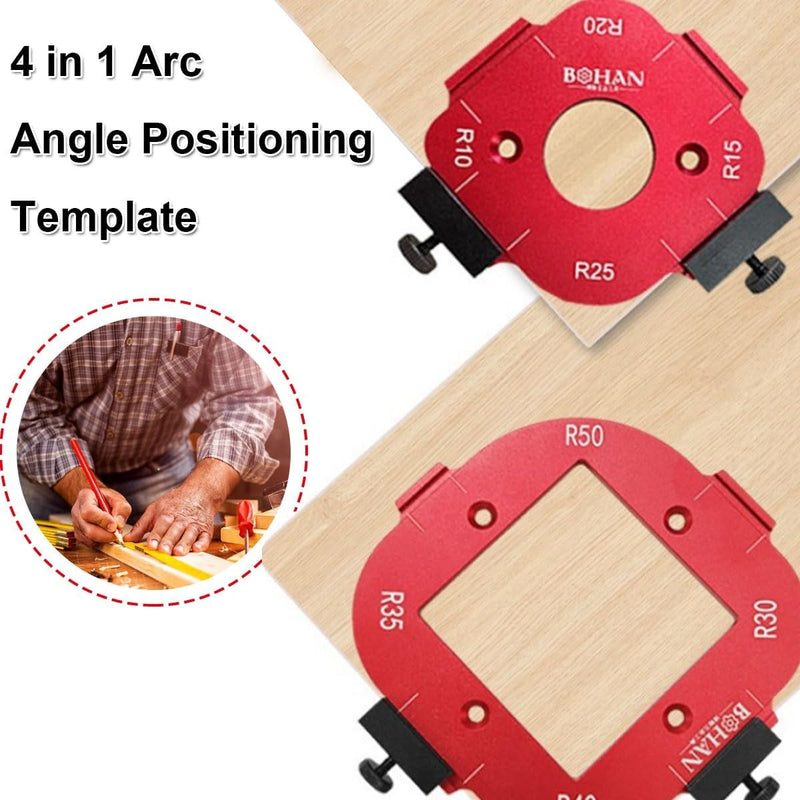 [Australia - AusPower] - 2 Pieces Router Jig Radius Template, Milling Templates for Router for Woodworking R10 R15 R20 R25 R30 R35 R40 R50 Radius Routing Templates - Precise Woodworking for Professionals 