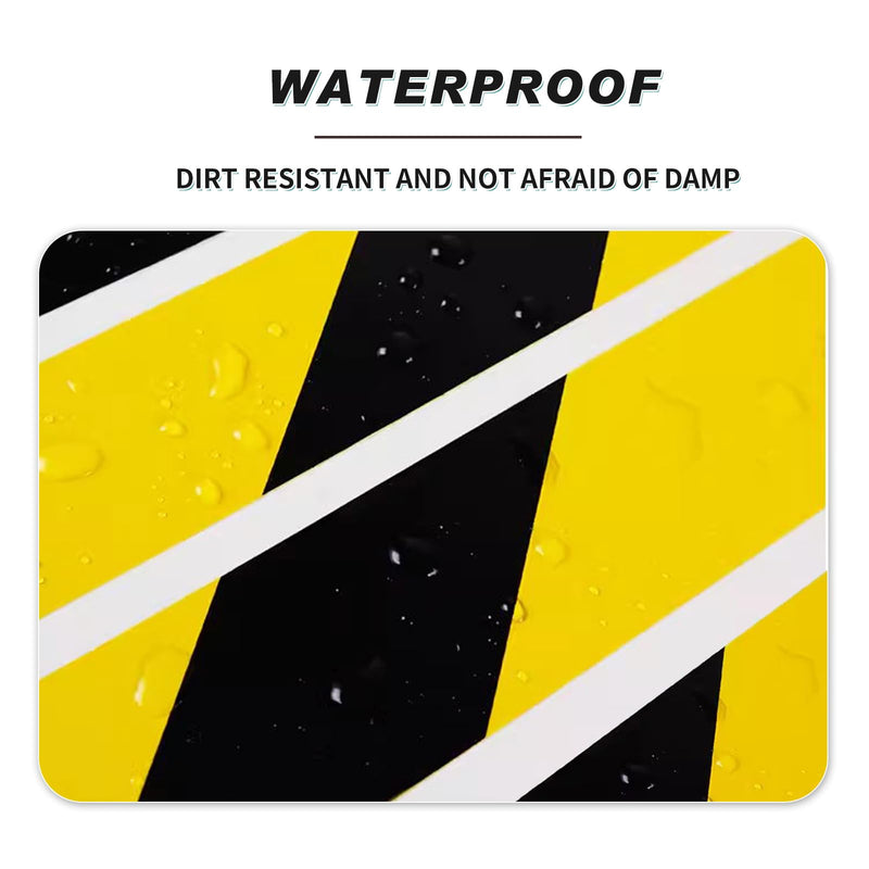 [Australia - AusPower] - 2 Inch x 110 FT Black & Yellow Floor Marking Tape, High-Visibility & Adhesive Hazard Tape for Caution & Aisle Marking, Warning Safety Stripe Tape, Caution Tape Roll for Walls Steps Pipes Equipment 2 Inch x 110 FT 