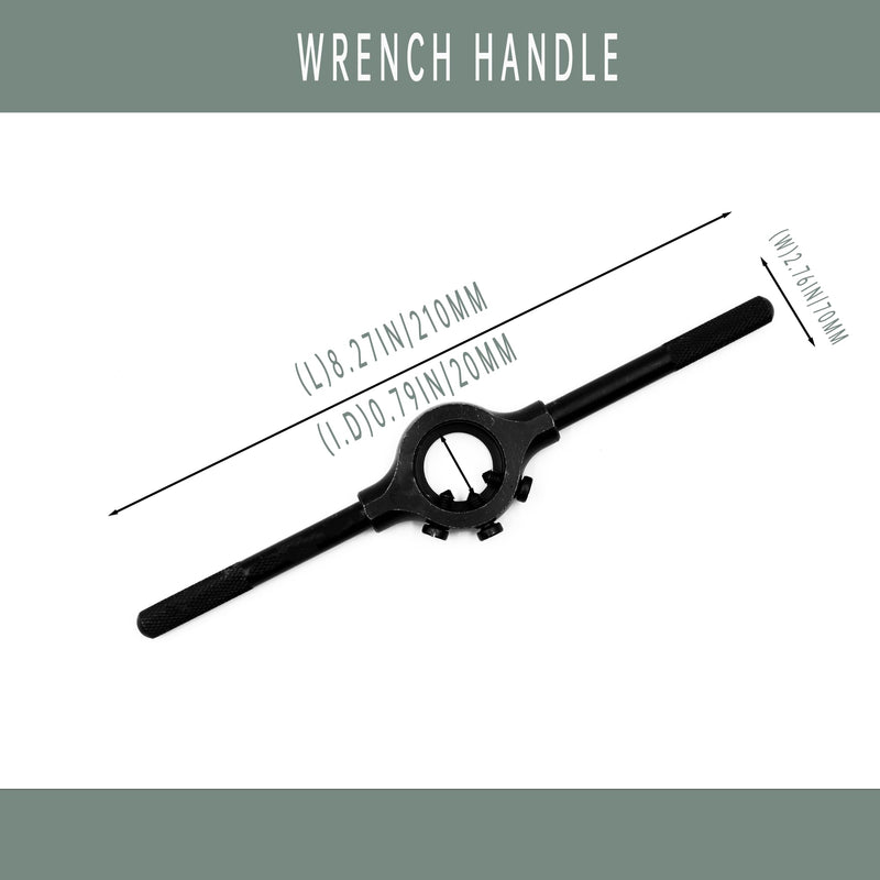 [Australia - AusPower] - 1" Die Round Die Stock Holder Thread Tap Wrench Handle Steel Body Die Holder with Additional Screws Adjustable Dies Removable Handle 