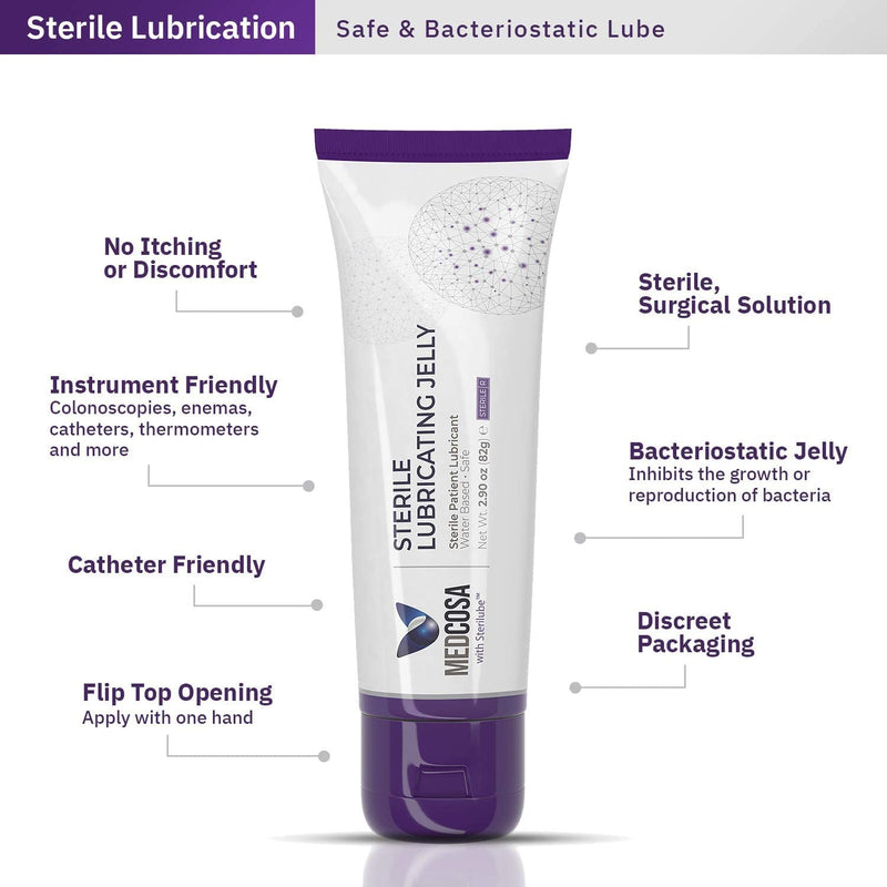 [Australia - AusPower] - Medcosa Sterile Lube & Surgical Lube | Water Based Lubricating Jelly | Medical Lubricant [4 x 2.9oz] Flip Top Tube for Sounding Rod | Baby Doppler Gel Lubricant 2.9 Ounce (Pack of 4) 