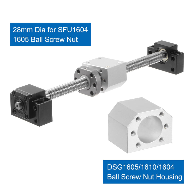 [Australia - AusPower] - uxcell DSG1605/1610/1604 Ball Screw Nut Housing Seat Mount Bracket Holder Base for Ball Screw Nut SFU1605/1610, CNC Machine Parts 