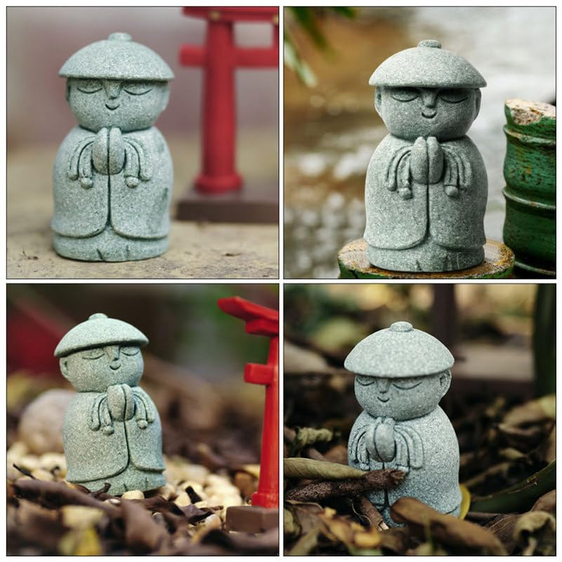 CLISPEED Small Buddha Statue Indoor Outdoor Zen Buddha Garden Ornament Spiritual Home Decor Figurine Sculpture 1.8 Inch