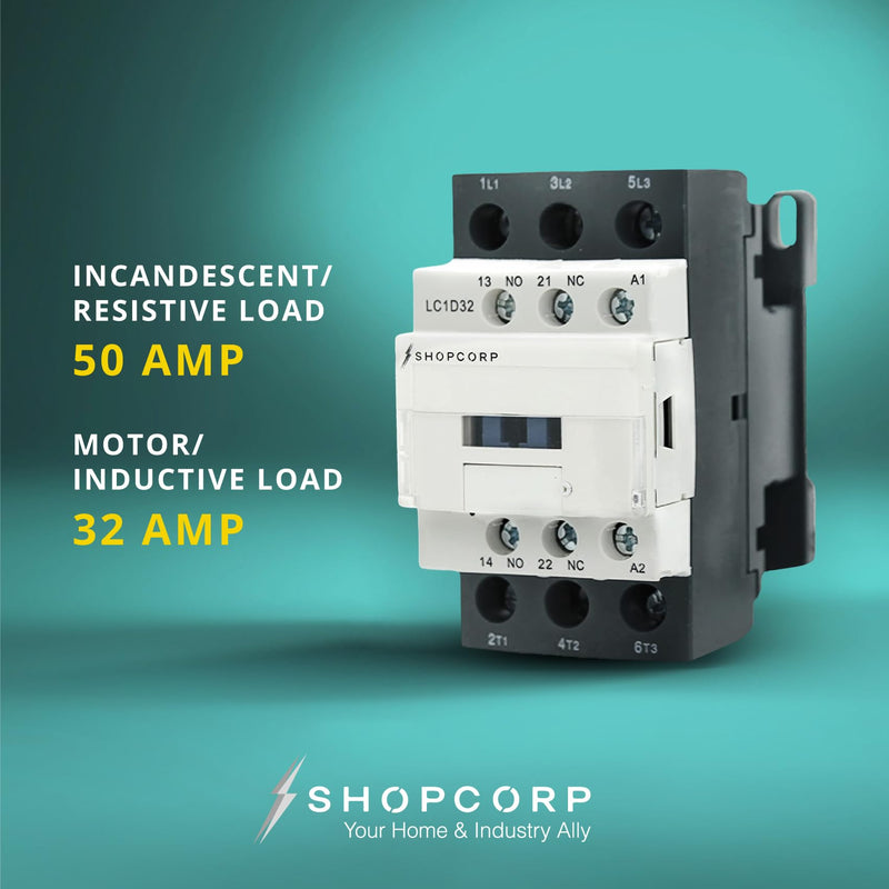[Australia - AusPower] - 3 pole contactor 120v coil 30 Amp Normally Open IEC 660V Contactor Switch, Auxiliary 1NO/1NC –110-120VAC Coil, Lighting AC Contactor with Mounting Base for DIN Rail - 1 Pack 