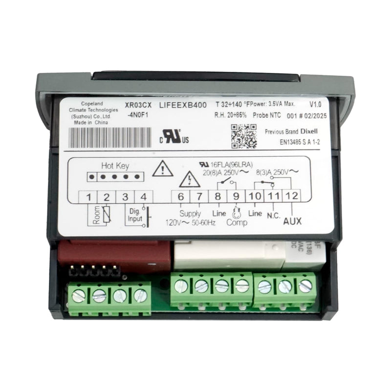 [Australia - AusPower] - XR03CX-4N0F1 Digital Temperature Controller 120V Refrigerator Thermostat with Sensor Probe Replacement for W0302186 XR03CX-4N1C0 Cooling Control Panel Board 