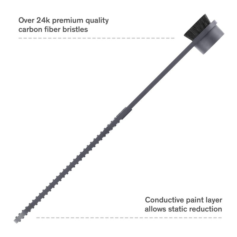 [Australia - AusPower] - Stylus Cleaner Brush - Carbon Fiber Anti-Static Stylus Brush for Turntable Needle Cleaning 