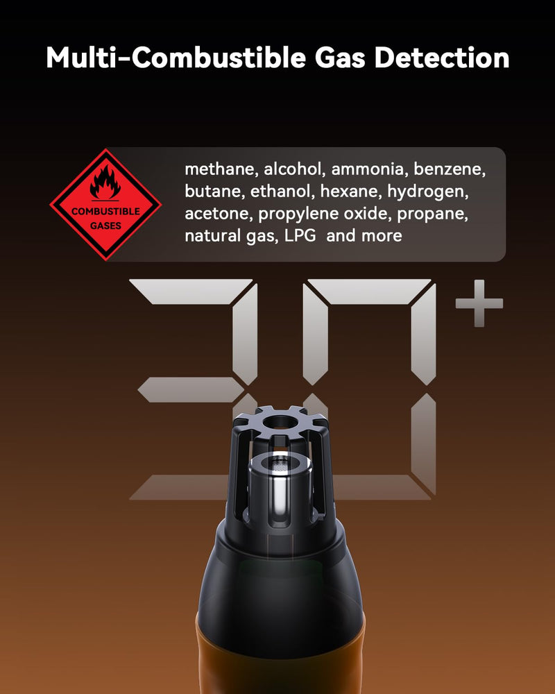 [Australia - AusPower] - Natural Gas Leak Detector, Portable Combustible Gas Leak Detector Pen, Gas Sniffer Test Methane, Propane, Ethane, Toluene, Butane for Home, RV 