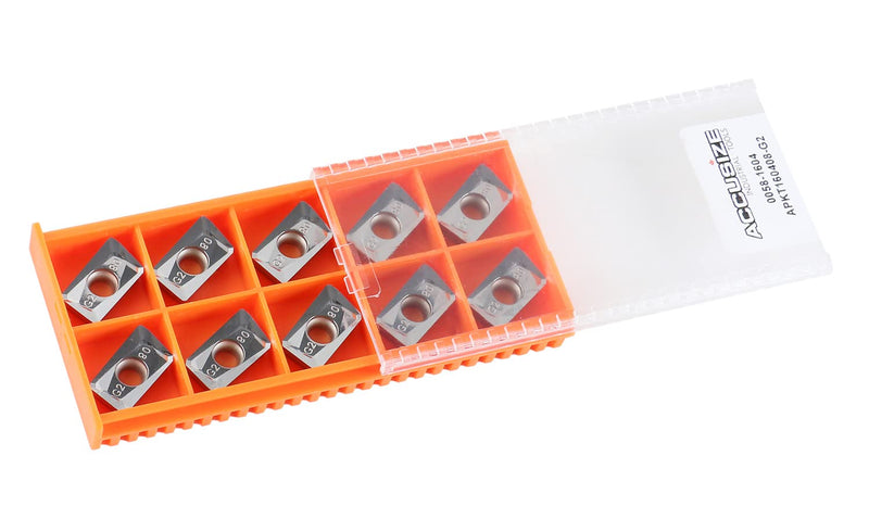 [Australia - AusPower] - Accusize Industrial Tools Apkt160408-Lh Carbide Inserts for Machining Aluminum, 10 Pcs, 0058-1604x10 