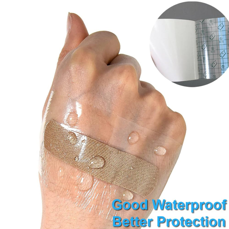 OBTANIM 50 Sheet Transparent Waterproof Stretch Adhesive Bandage Clear Film Dressing Bandages Tape Cover for Tattoo Shower Swimming Protector (8 x 8 Inch) 8 x 8 Inch, 50 PCS