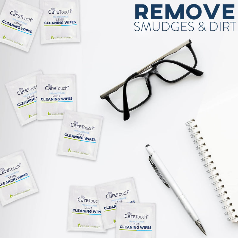 [Australia - AusPower] - Care Touch Lens Cleaning Wipes for Eyeglasses, 210ct - Individually Wrapped, Eye Glass Cleaning, Lens Wipes for Glasses/Sunglasses, Packaging May Vary 210 Count (Pack of 1) 