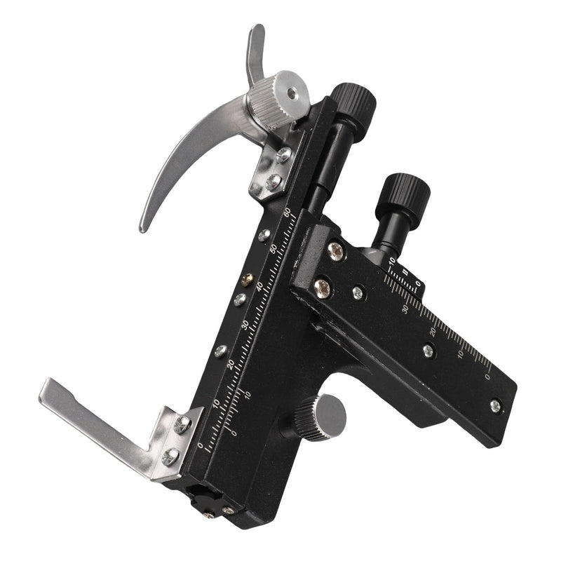 [Australia - AusPower] - Professional Clip-on Mechanical Microscope Movable Table, Microscope Accessories X-Y Movable Table Vernier Caliper with Scale for Microscope 