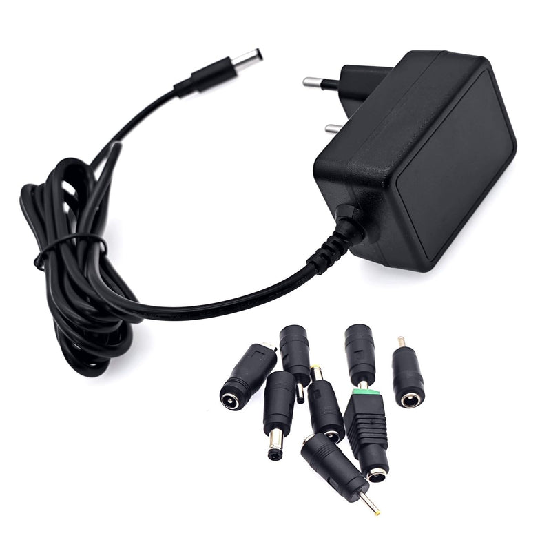 [Australia - AusPower] - JZK AC 100-240V to DC 5V 2A Power Supply Converter Transformer Charger with 8 DC Plug Adapters Replacement 5V 0.5A 500mA 1A 1.5A 2000mA for CCTV Cameras, LED Light Strips, TV Box 
