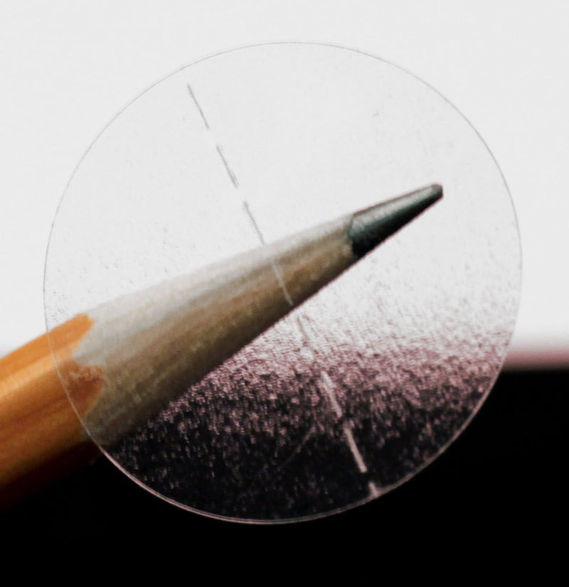 ChromaLabel 1 Inch Round Clear Wafer Seals, 500 per Roll, Perforated 1" Diameter 500/Roll