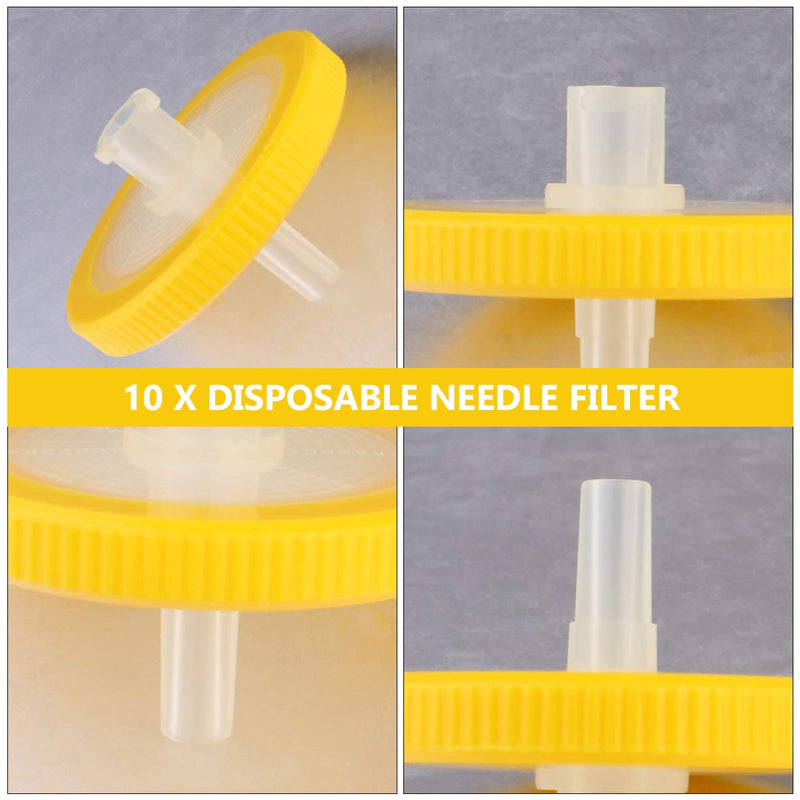 [Australia - AusPower] - iplusmile 10-Piece Syringe Filter - Sterile Syringe Filter - Disposable Syringe Injector Filter 0 22 um 33 mm Pes Membrane 