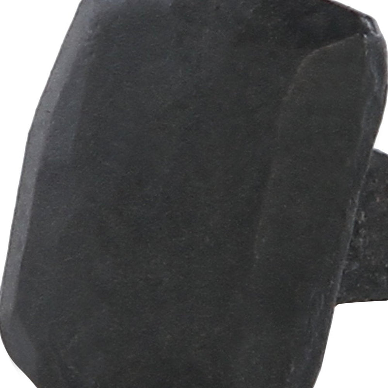 Set of 12 Rectangular Flat Head Decorative Iron Nails, 1 1/4 X 1 Inch, Natural Black Iron Finish 1-1/4" x 1" Set of 12