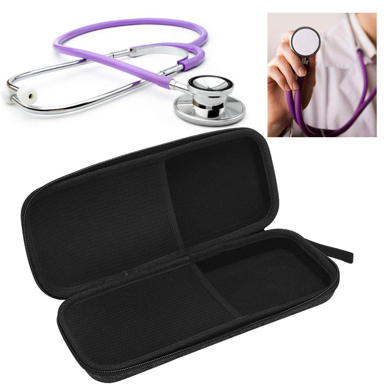 [Australia - AusPower] - xuuyuu Stethoscope Organizer EVA Storage Case Shockproof Portable Travel Bag with Inner Mesh Pocket for Stethoscope (Black) 