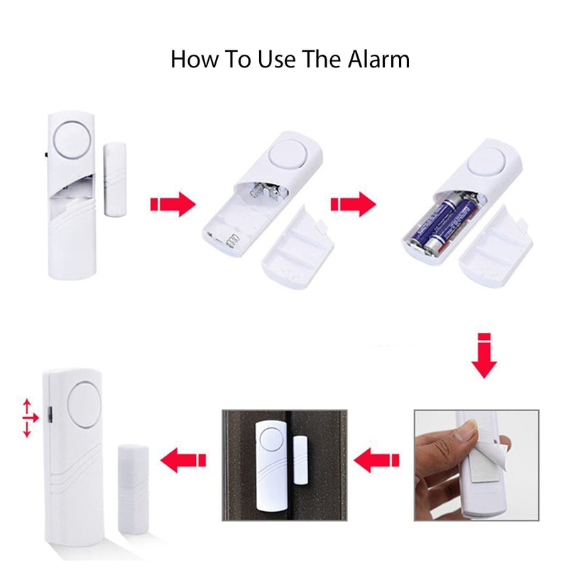 [Australia - AusPower] - Door Window Alarm, 90DB Door Alarms for Kids Safety, Wireless Sensor Door Window Burglar Alarm-Window Pool Alarms for Home (15 Pack) 15 Pack 