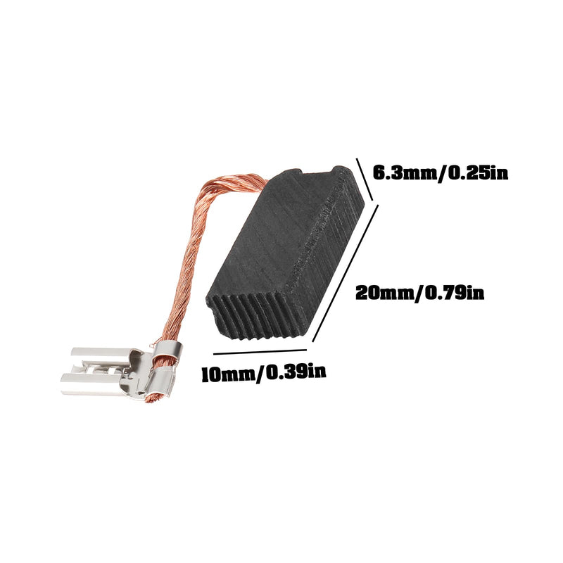 [Australia - AusPower] - Create idea 2 Pairs Carbon Brushes Compatible with Baier 45872 6.3 x 10 x 20 mm 