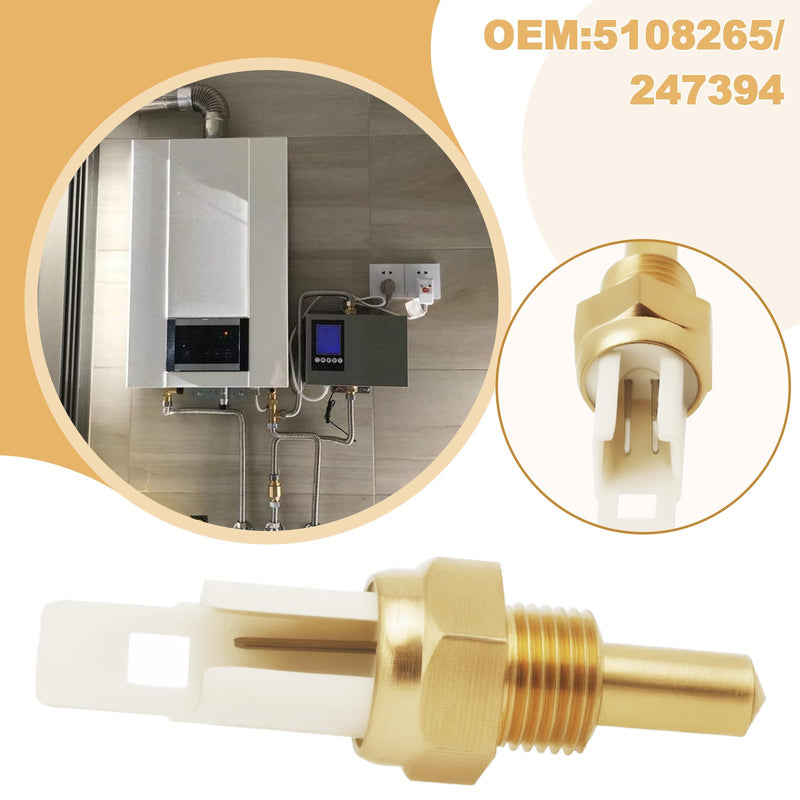 [Australia - AusPower] - 2pcs Thermistor Temperature Sensor 5108265 247394 Compatible with BAXI COMBI 80 ECO 80E 105HE Compatible with MAIN 18 HE 24 HE 28 HE System 