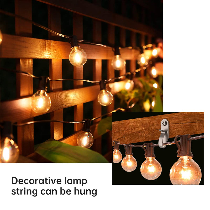 [Australia - AusPower] - Light Hanger Hooks,Screw Hooks for Hanging Christmas Light,Light Wire and Led Fairy Led Light Clips,Stainless Steel,20 Pack Wall 