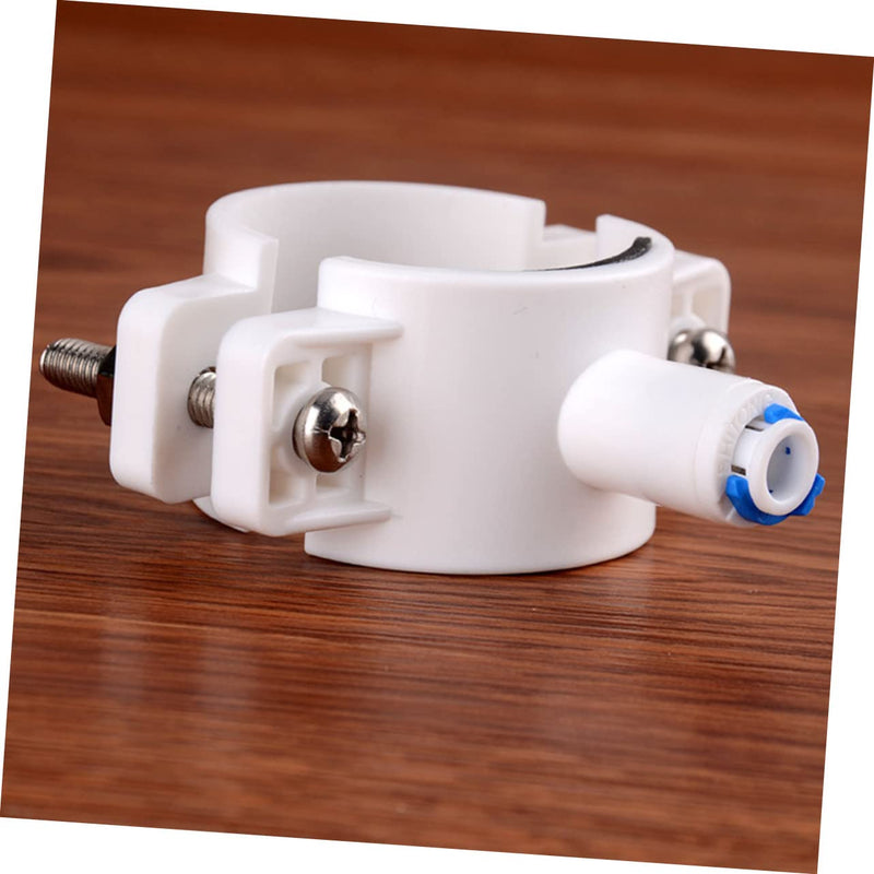 [Australia - AusPower] - OSALADI Mounting Accessories Water Filter for Sink RO Water Filter Water Filter Drain Seat Clamp 1/4 Inch Quick Connect Water Filter Valve Clamp Pom Water Filter Clip White 