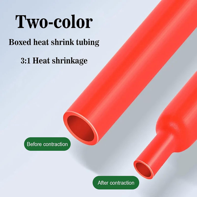 Waterproof Heat Shrink Tubing Kit, 3:1 Dual Wall Tube - Adhesive Lined Heatshrink for Wires 400 PCS Heat Shrink Tubing Kit, 3:1 Adhesive Lined Marine,Grade Tubing with Durable Plastic Storage Case for Easy Organization