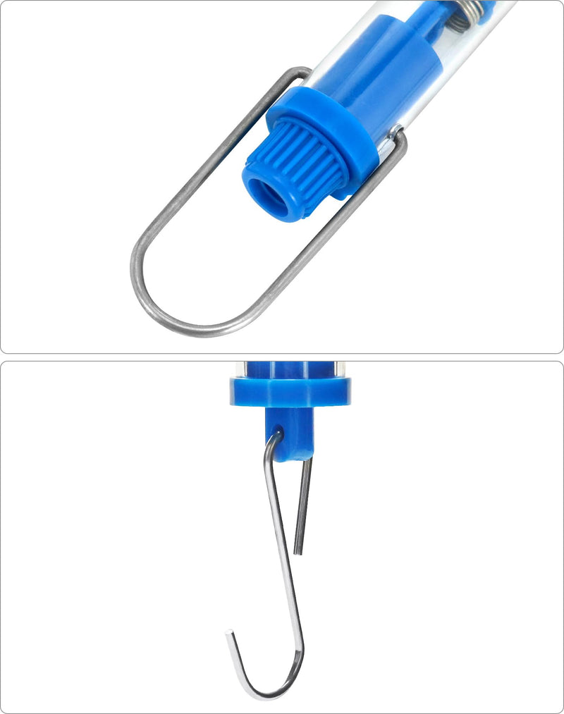 [Australia - AusPower] - QWORK Spring Scale, 10 Pack 20N Transparent Spring Balance Hanging Tube Spring Scale 