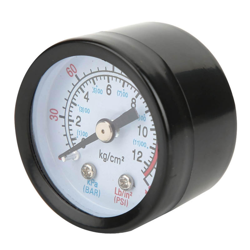 [Australia - AusPower] - Air Compressor Pressure Gauge Gauge Display Black Iron Housing Diameter of Lower Bracket Approx. 42mm for Screw Piston Compressor 