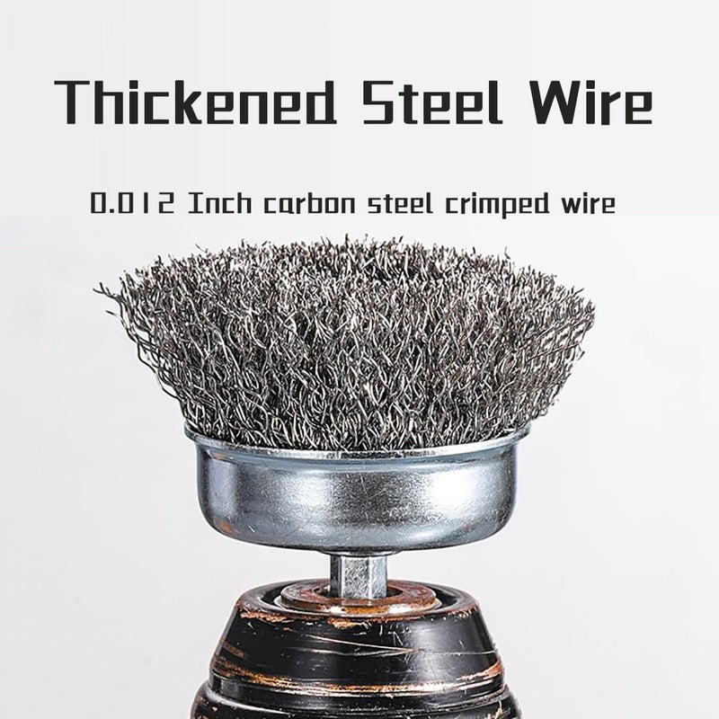 [Australia - AusPower] - Wire Brush for Drill Set 6 Pack, Wire Wheel for Drill with 1/4 Inch Hex Shank, Drill Wire Brush Set with 0.012 Inch Coarse Crimped Carbon Steel Wires for Removing Rust, Paint and Corrosion 